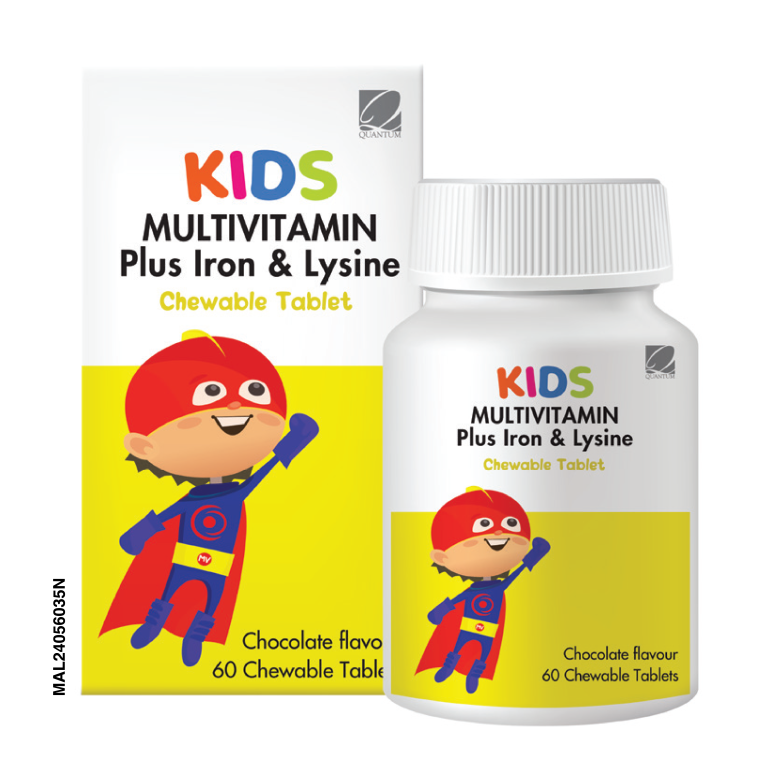 QVR KIDS MULTIVITAMIN PLUS IRON & LYSINE 60S