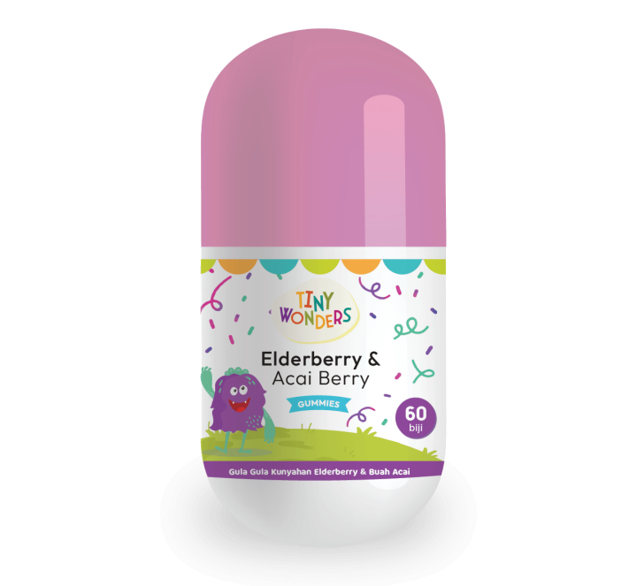 TINY WONDERS ELDERBERRY & ACAI BERRY GUMMY 60S