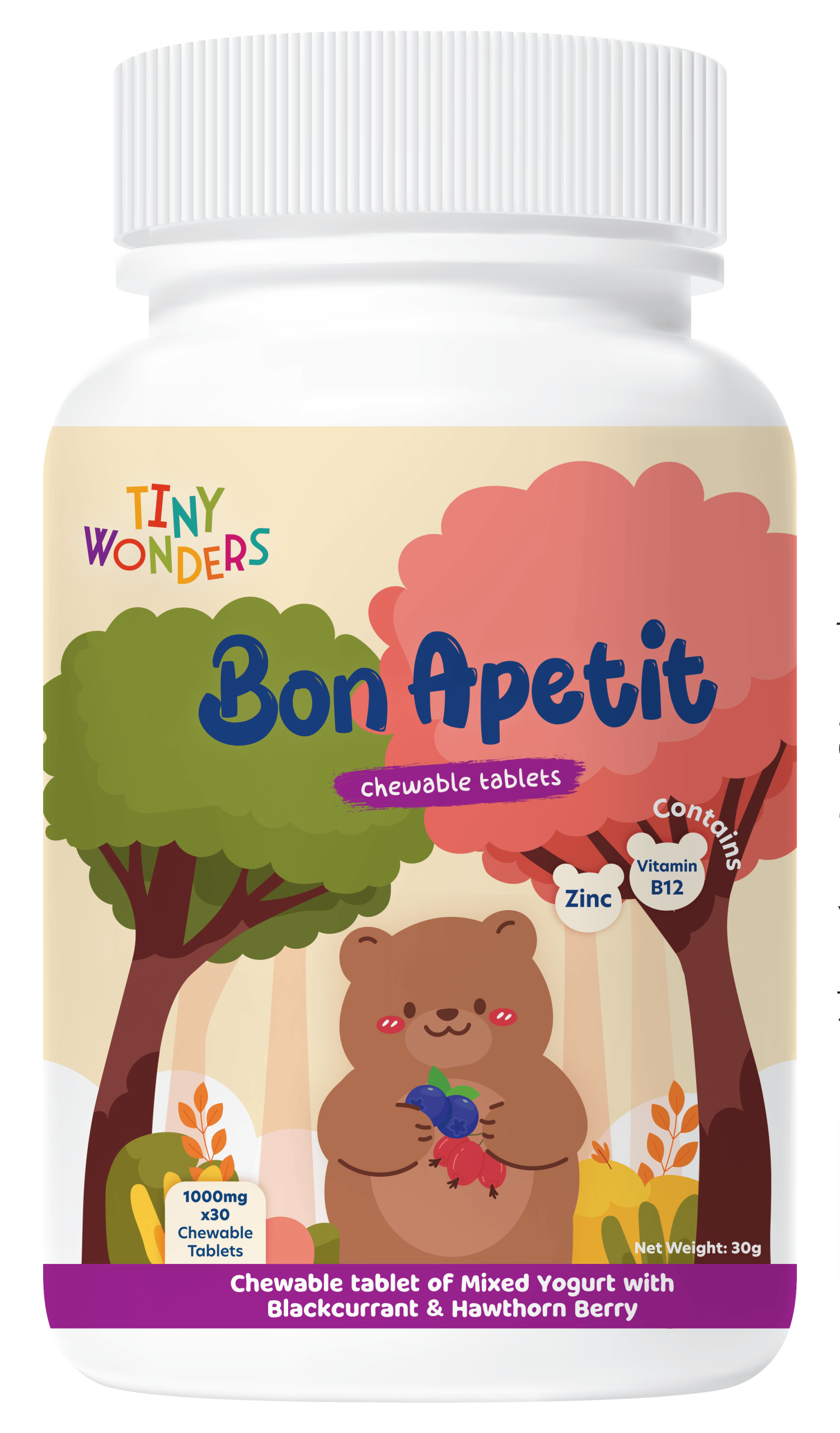 TINY WONDERS BON APETIT CHEWABLE TABLET 30S
